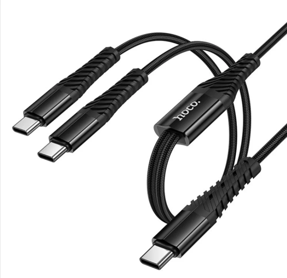  2-in-1 USB-C to USB-C Cable 1M HOCO X123 
